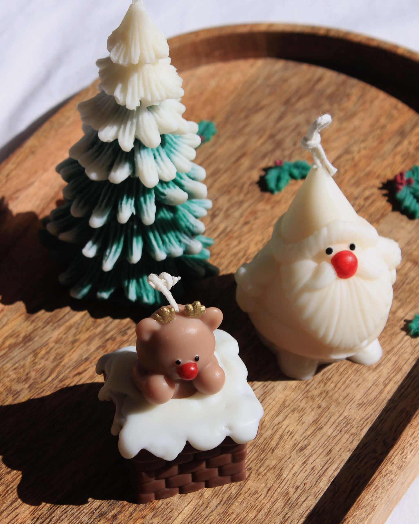 Red Nose Santa Candle / Chubby Santa