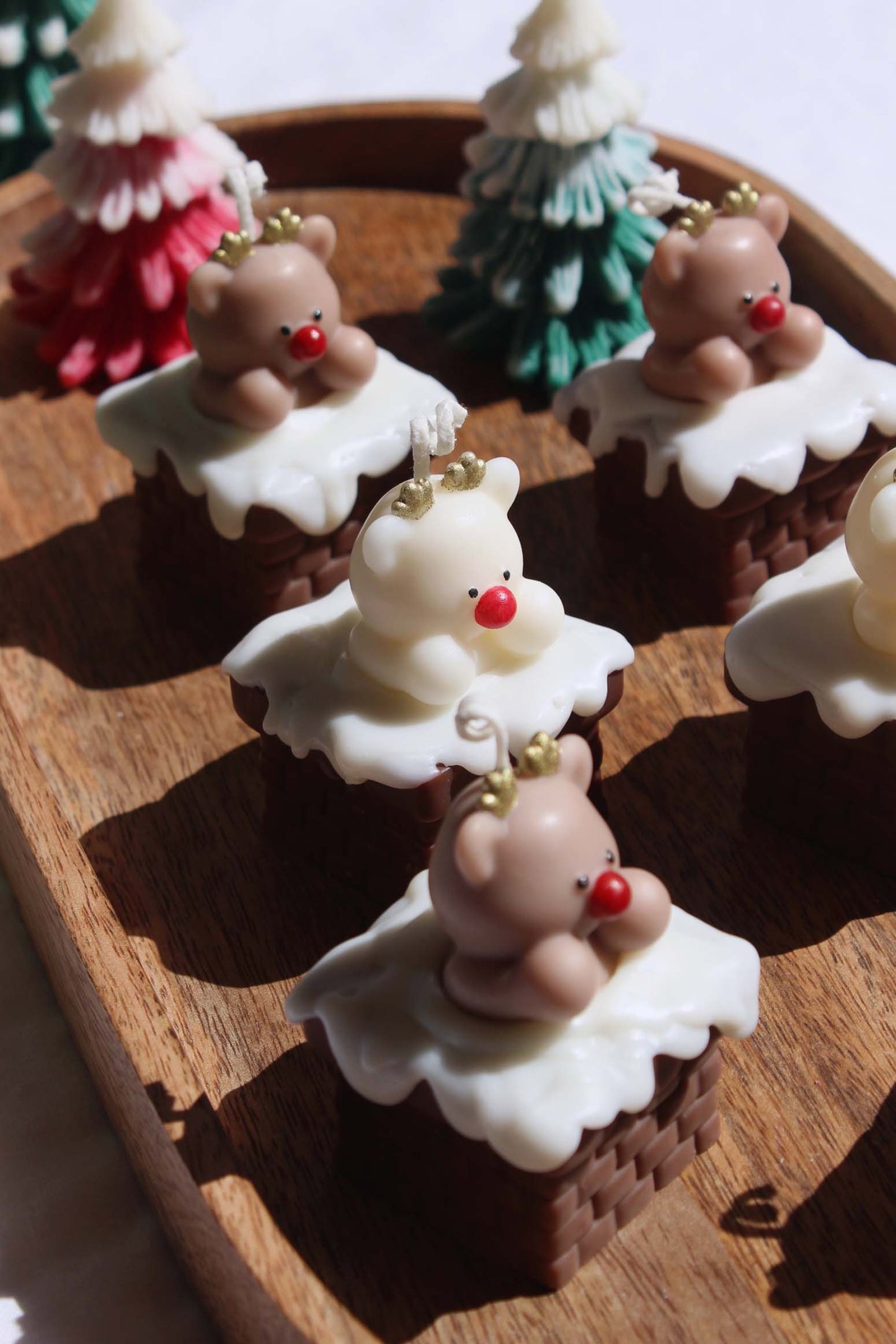 Rudolph Stuck in the Chimney Candle