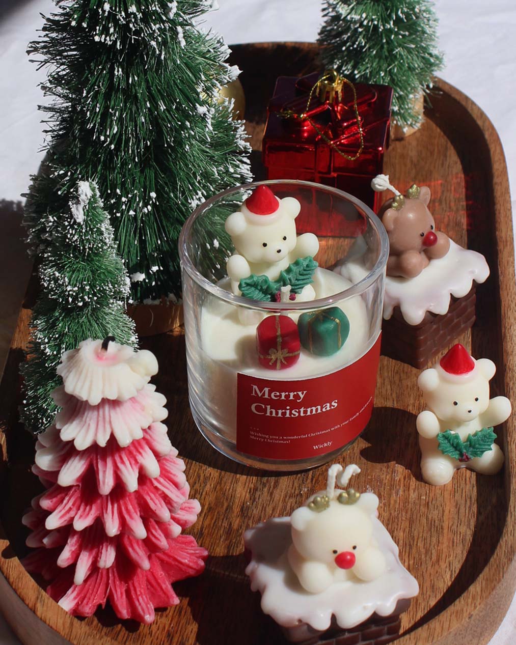 Santa-Bear Claus Christmas Candle