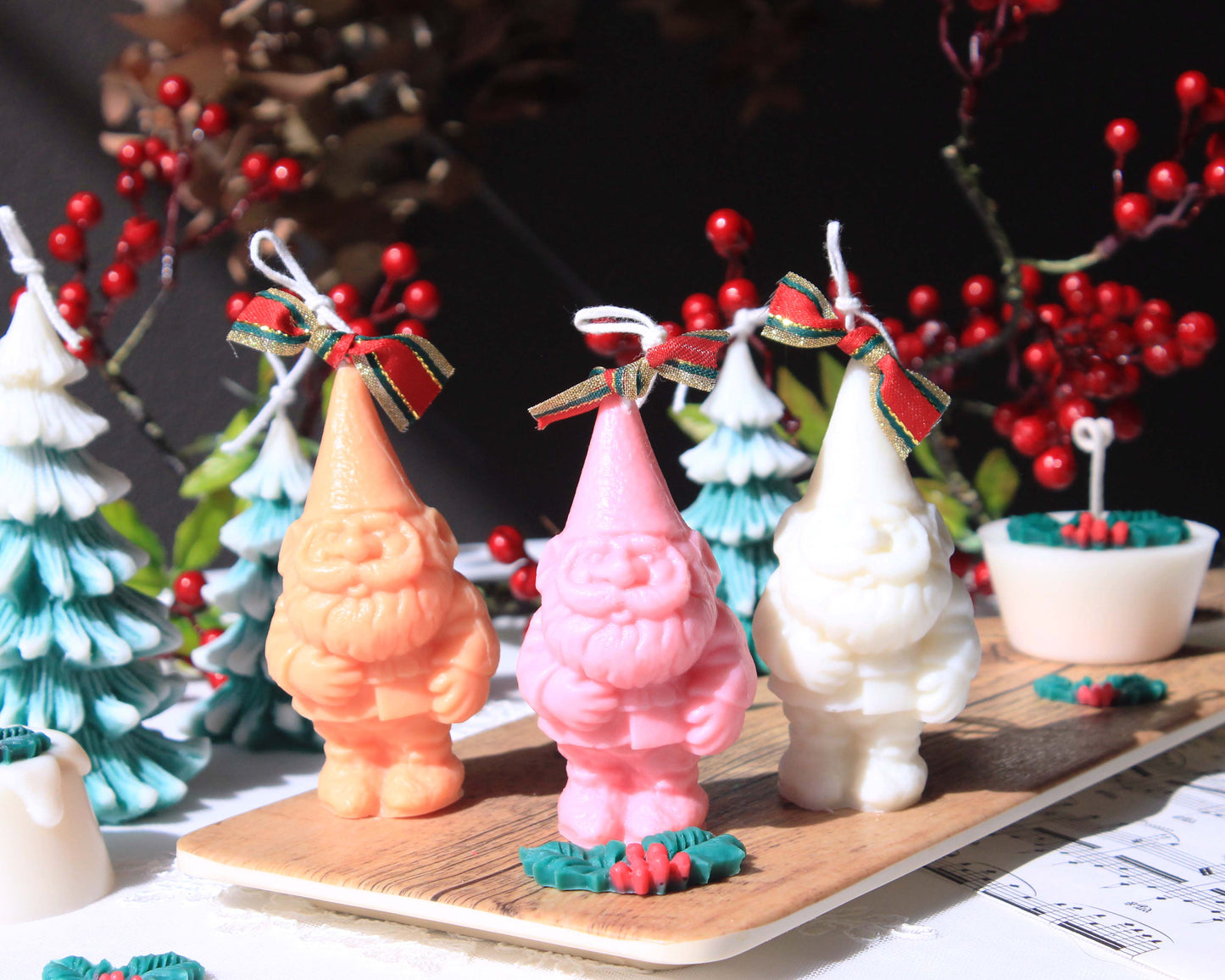 Santa Candle / Christmas gnome Candle