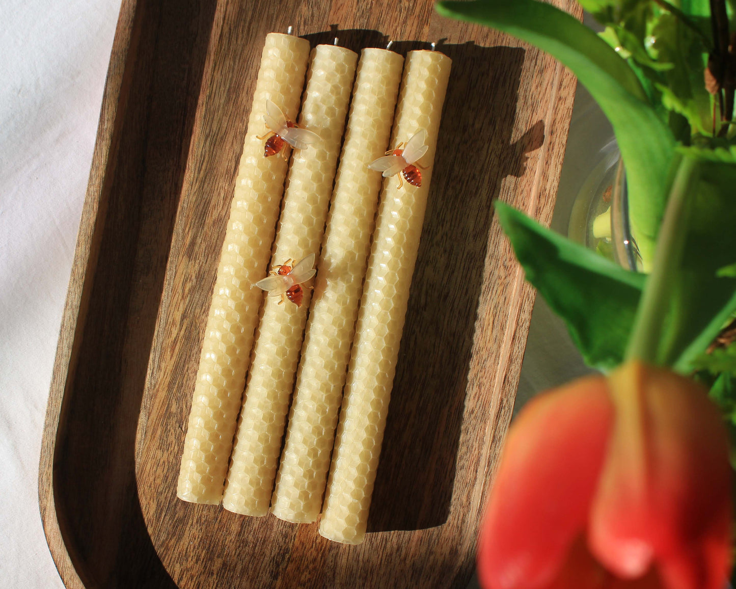 100% Beeswax Taper Candle
