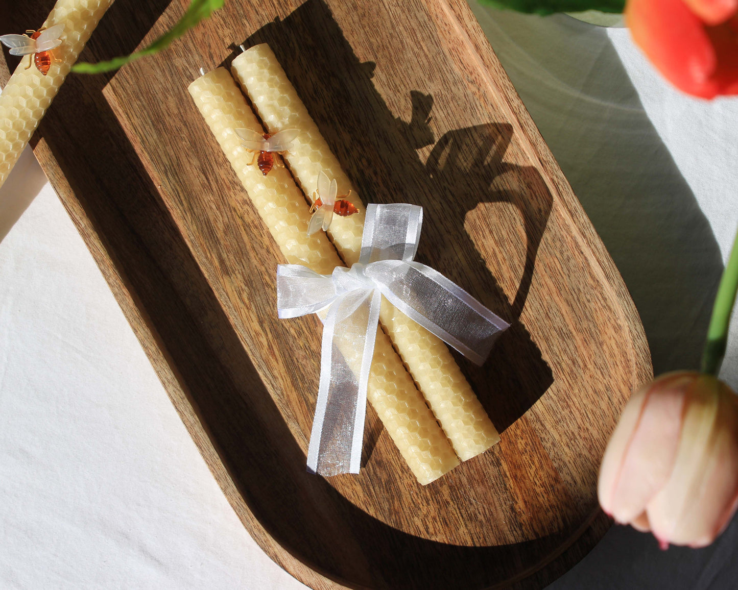 100% Beeswax Taper Candle