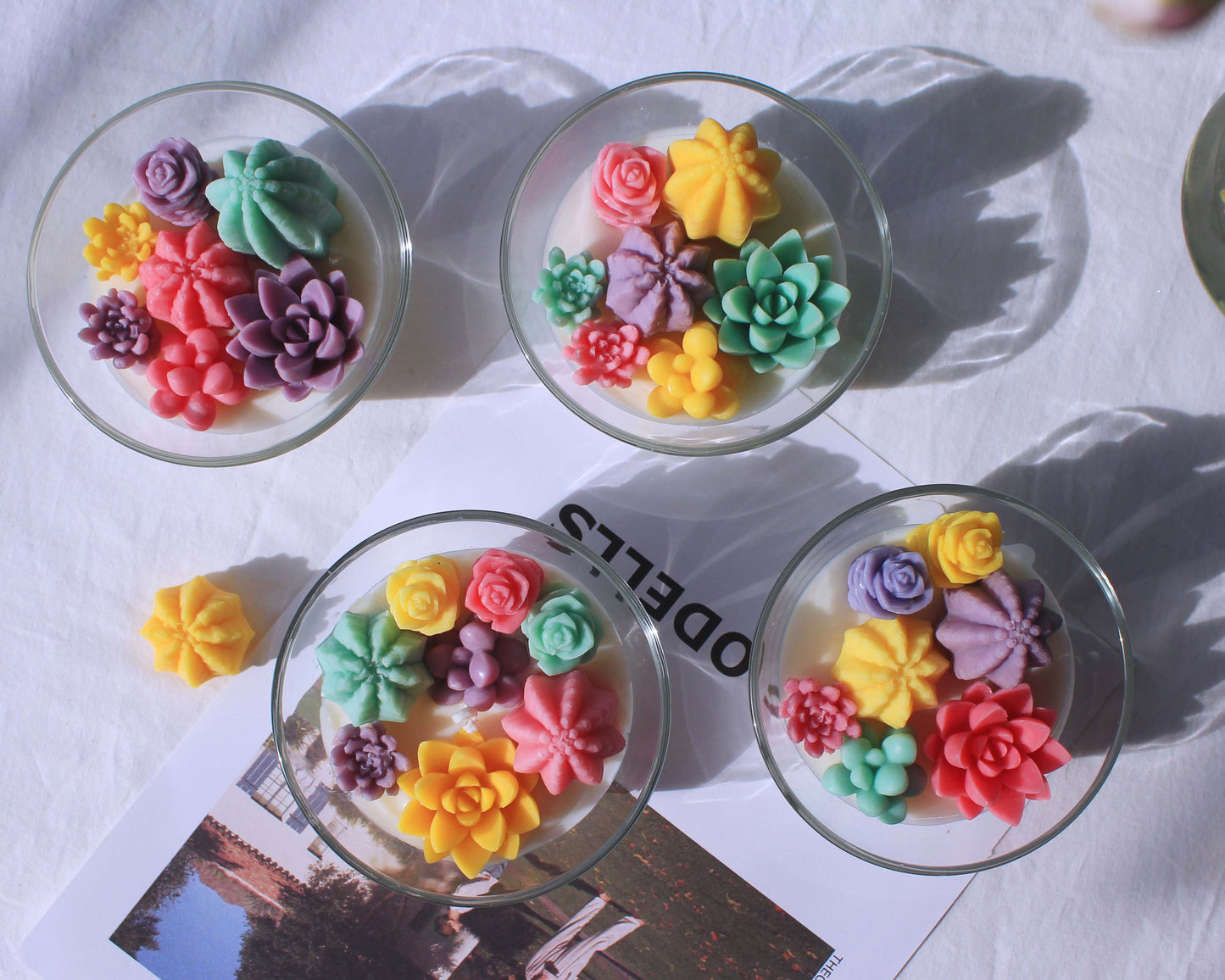 Pastel Cactus Garden Candle