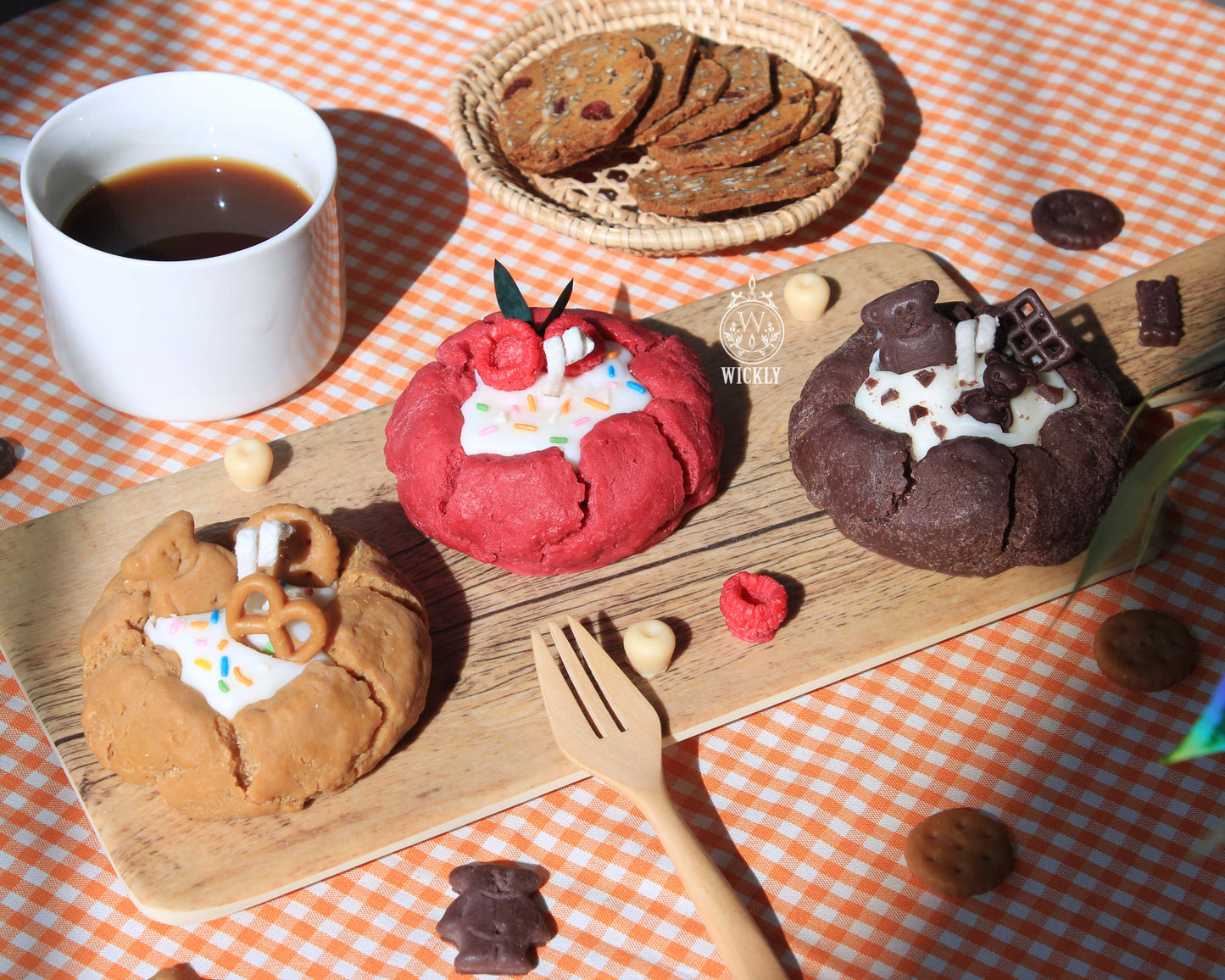 Cookie Candles (Chocolate, Raspberry, Caramel)