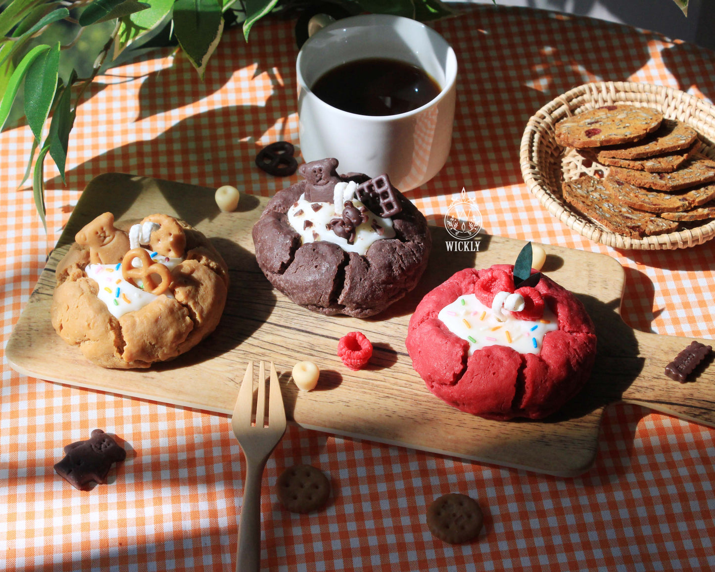 Cookie Candles (Chocolate, Raspberry, Caramel)