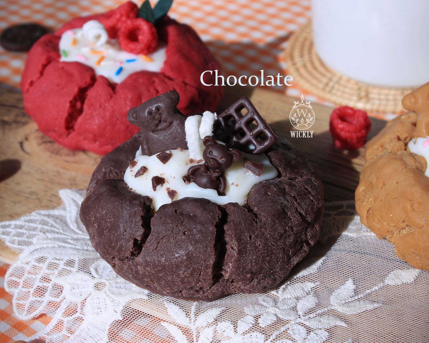 Cookie Candles (Chocolate, Raspberry, Caramel)