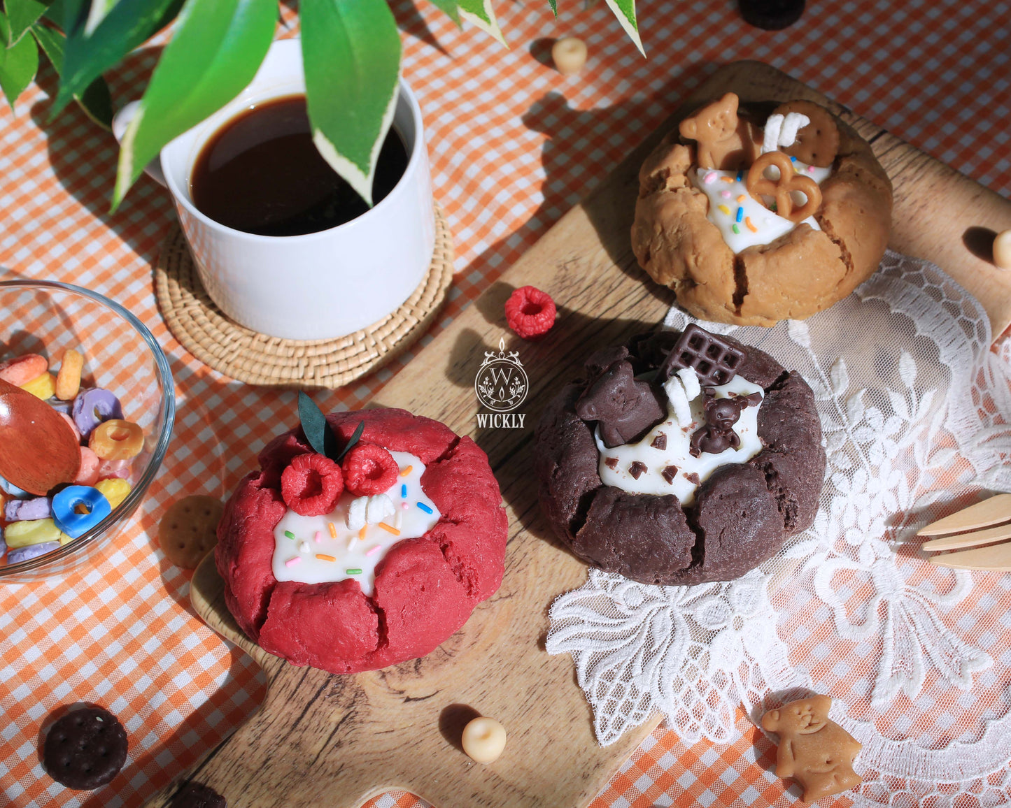 Cookie Candles (Chocolate, Raspberry, Caramel)