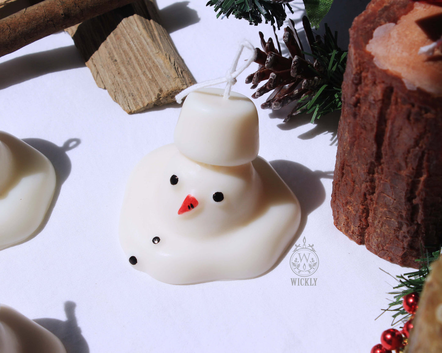 Melting Snowman Candle
