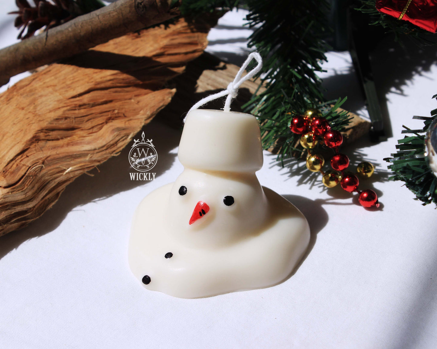 Melting Snowman Candle