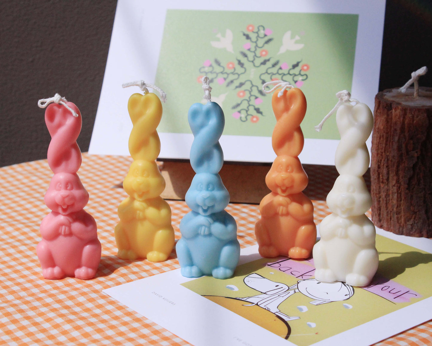 Pastel Bunny Candle