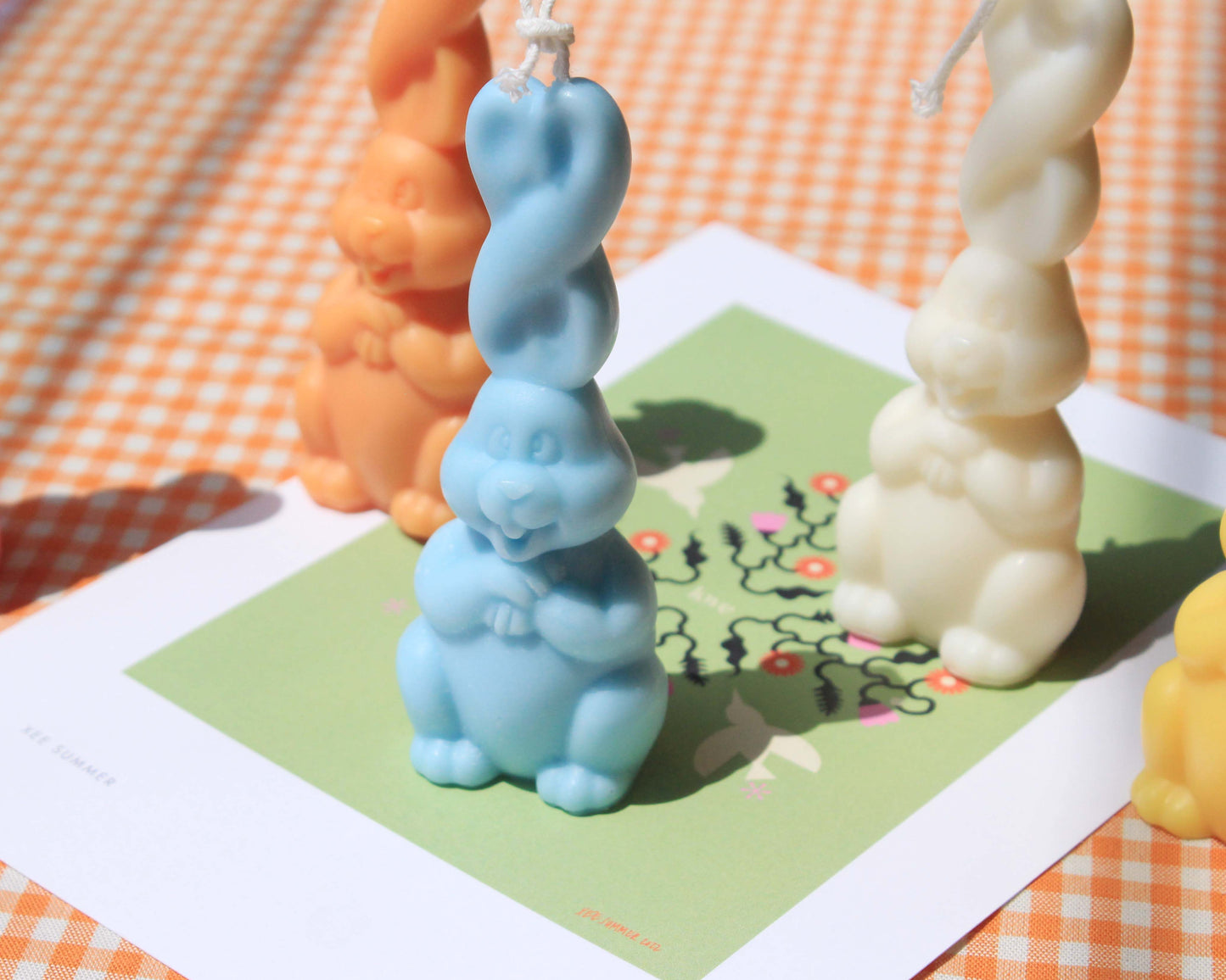 Pastel Bunny Candle