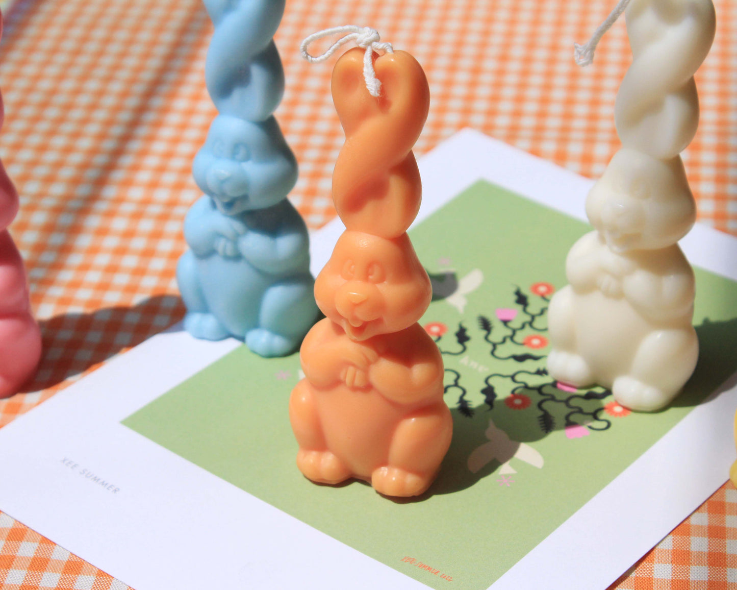 Pastel Bunny Candle