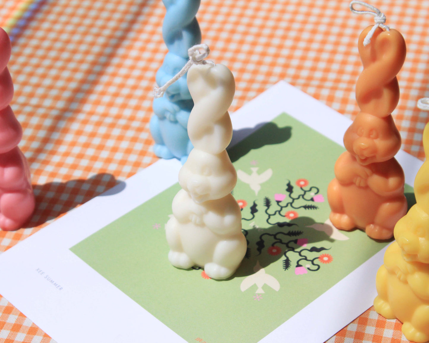 Pastel Bunny Candle