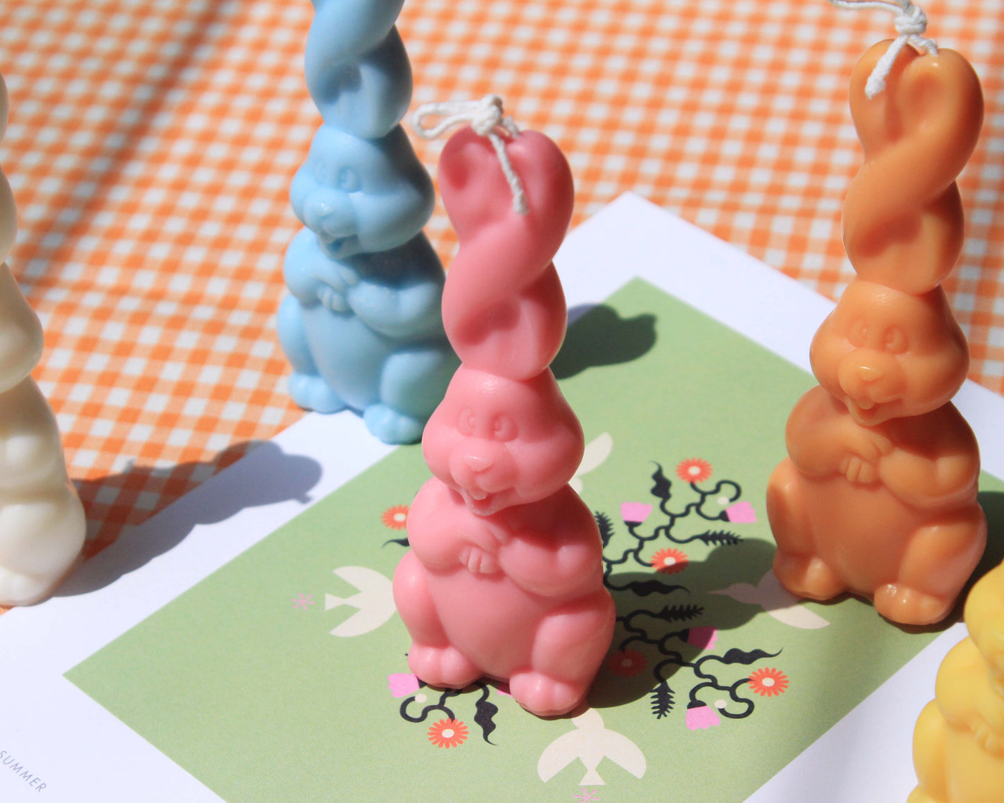 Pastel Bunny Candle
