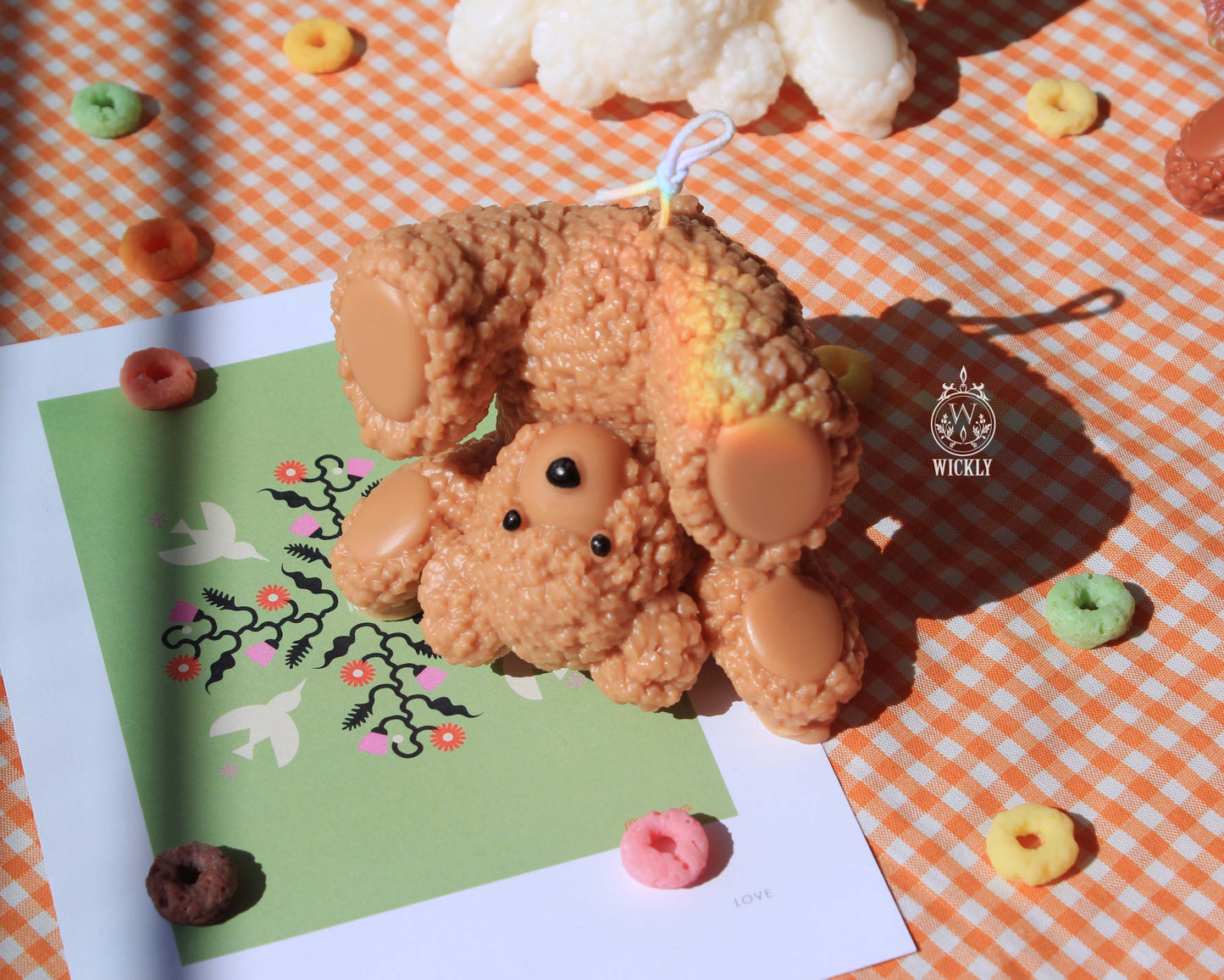 Clumsy Teddy Bear Candle