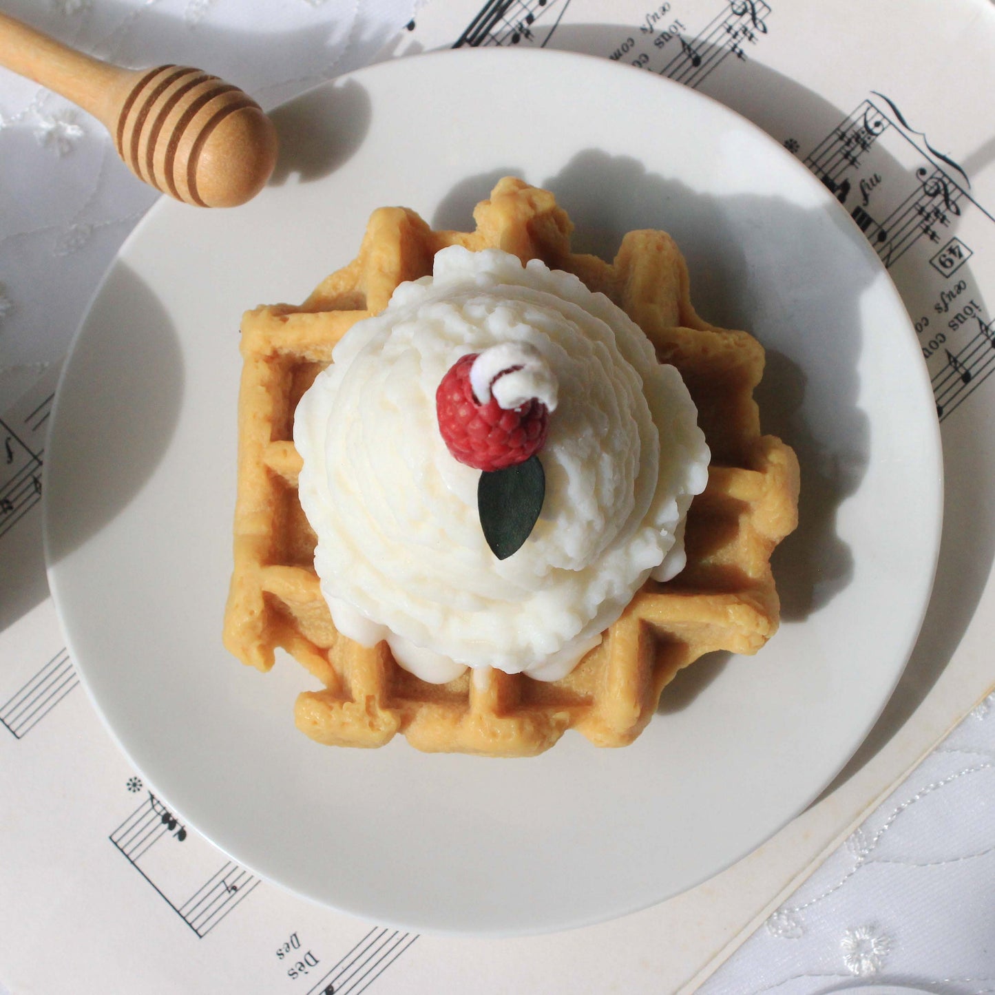Waffle with Ice Cream Candle