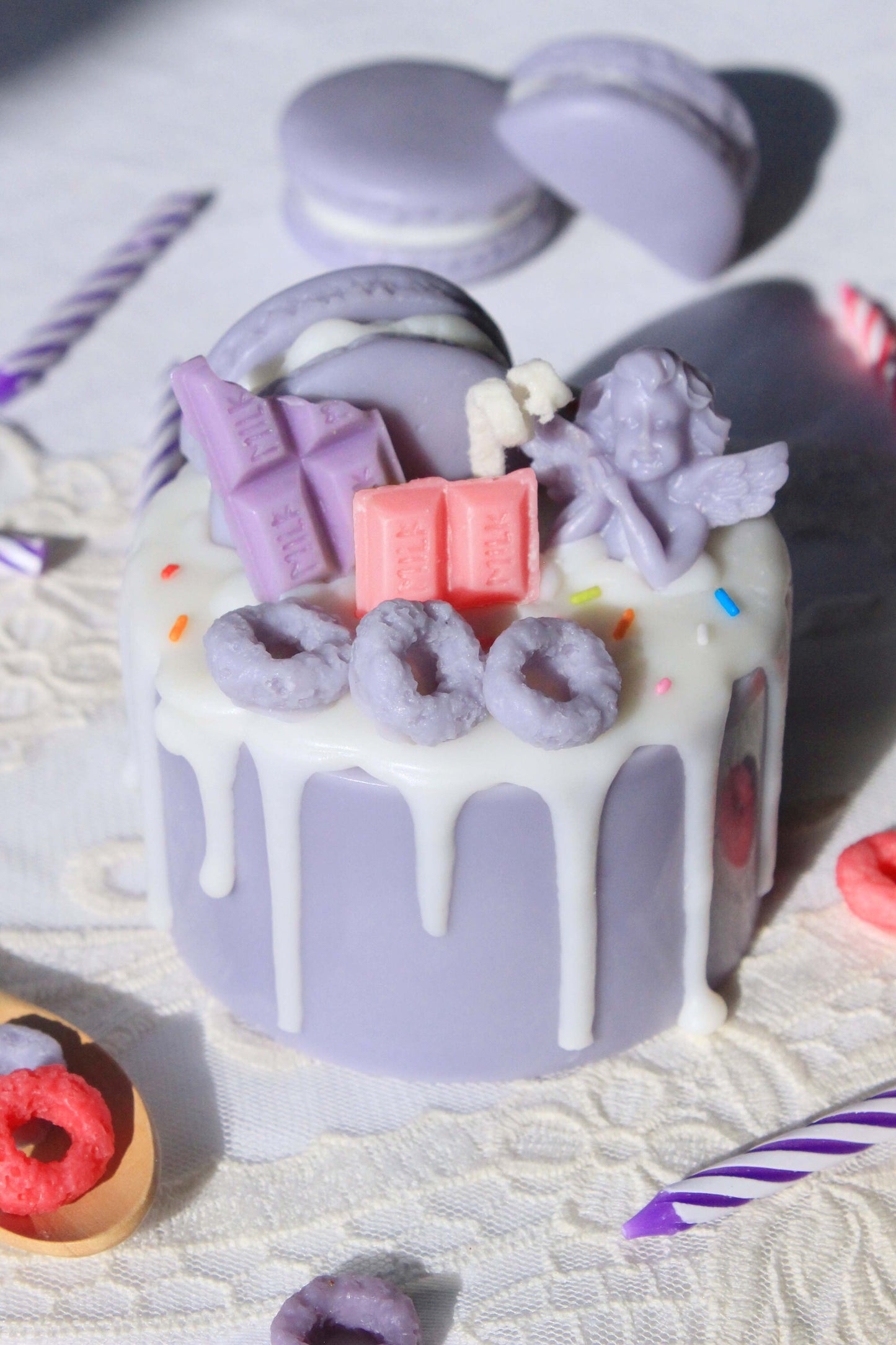 Purple Cake Candle