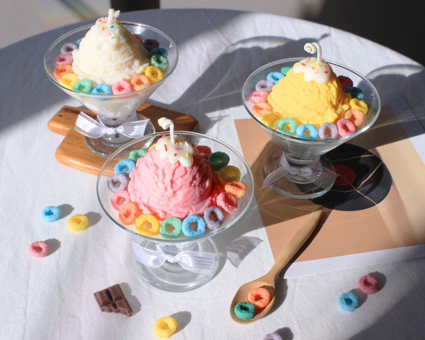 Ice Cream with Cereal Candle