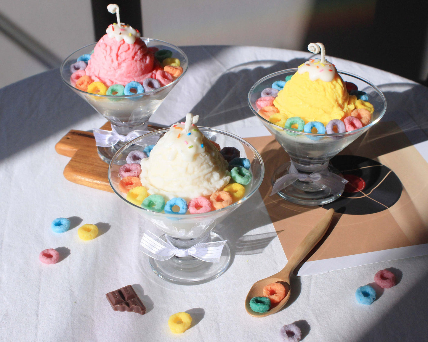 Ice Cream with Cereal Candle