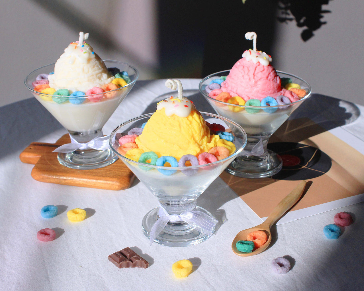 Ice Cream with Cereal Candle