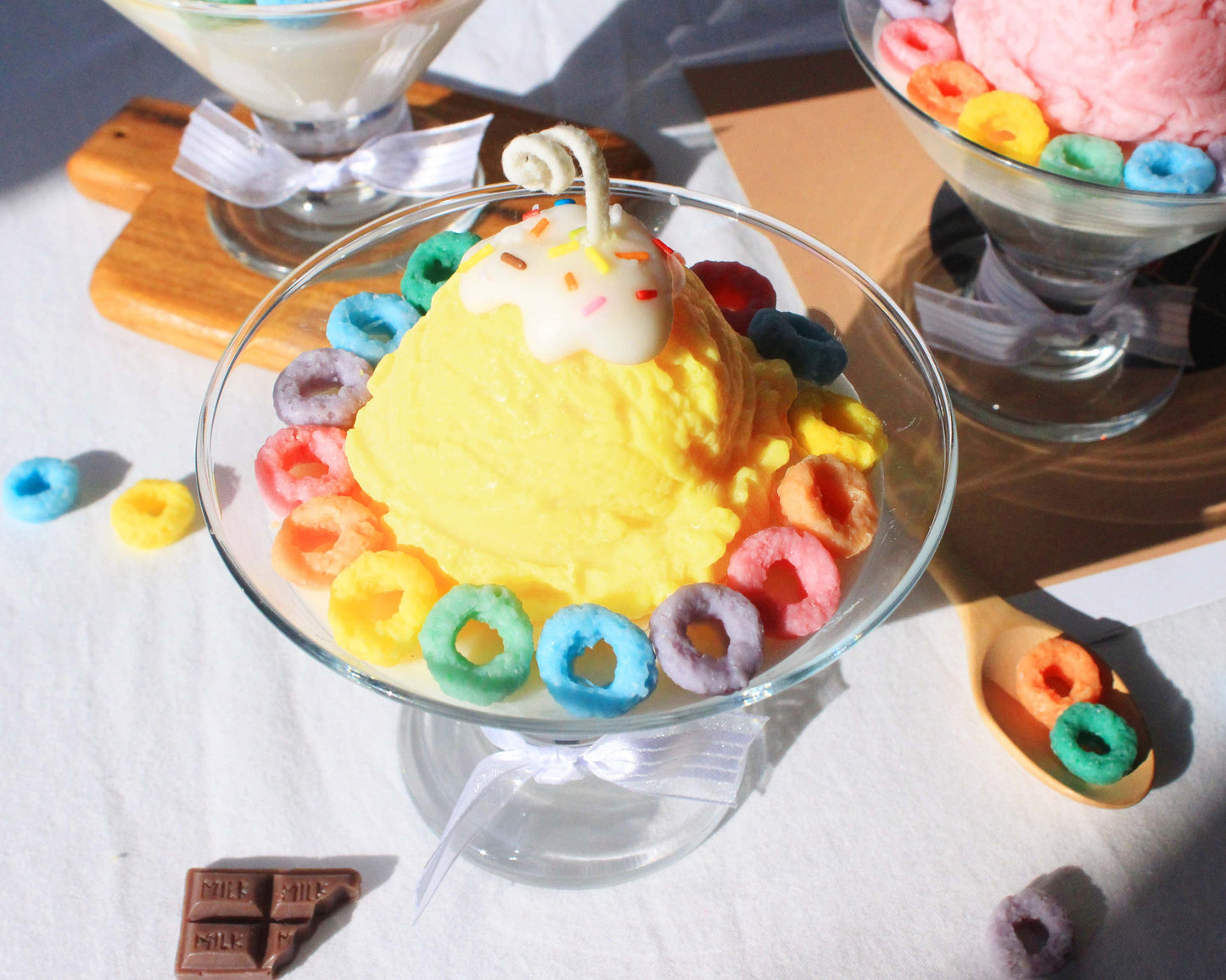 Ice Cream with Cereal Candle