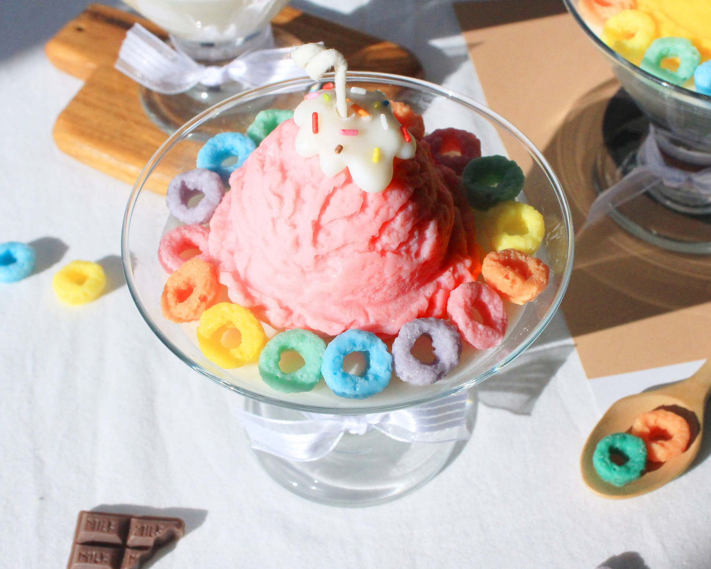 Ice Cream with Cereal Candle
