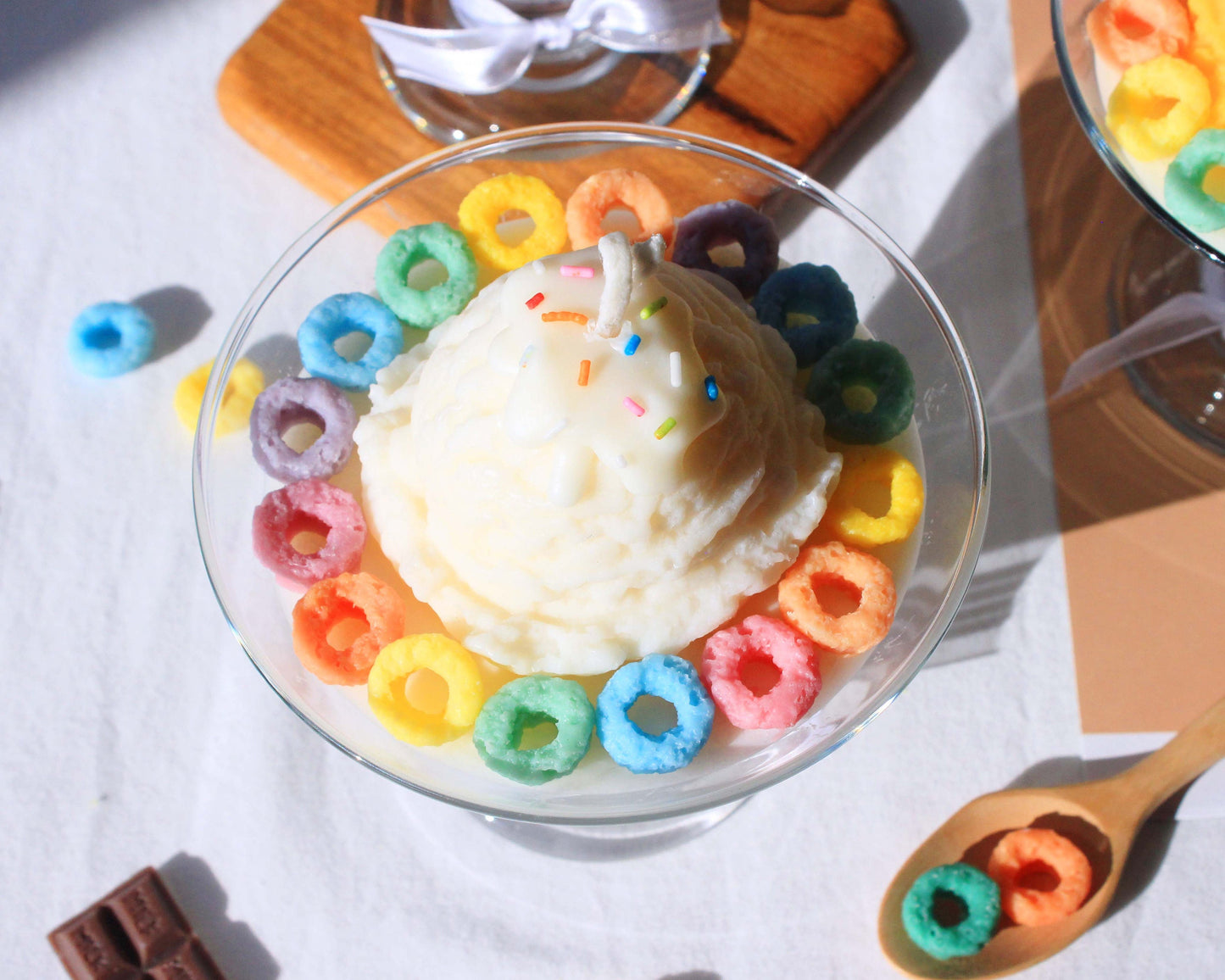 Ice Cream with Cereal Candle