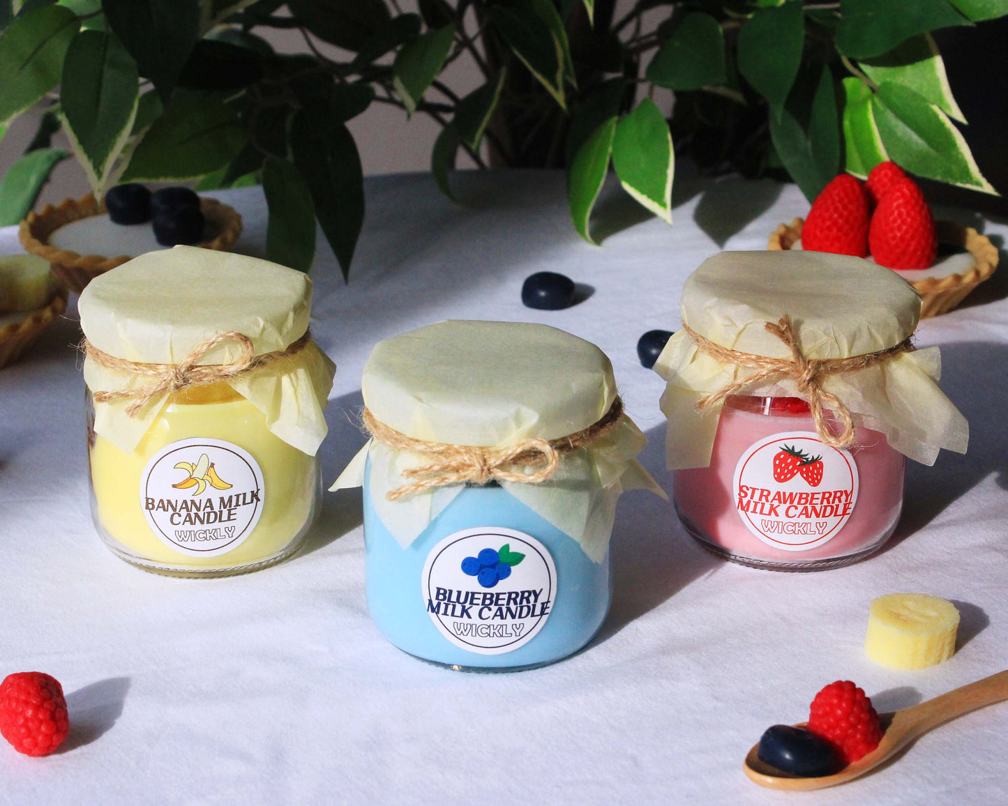 Fruity Milk / Yogurt Candle (Strawberry, Blueberry, Banana)