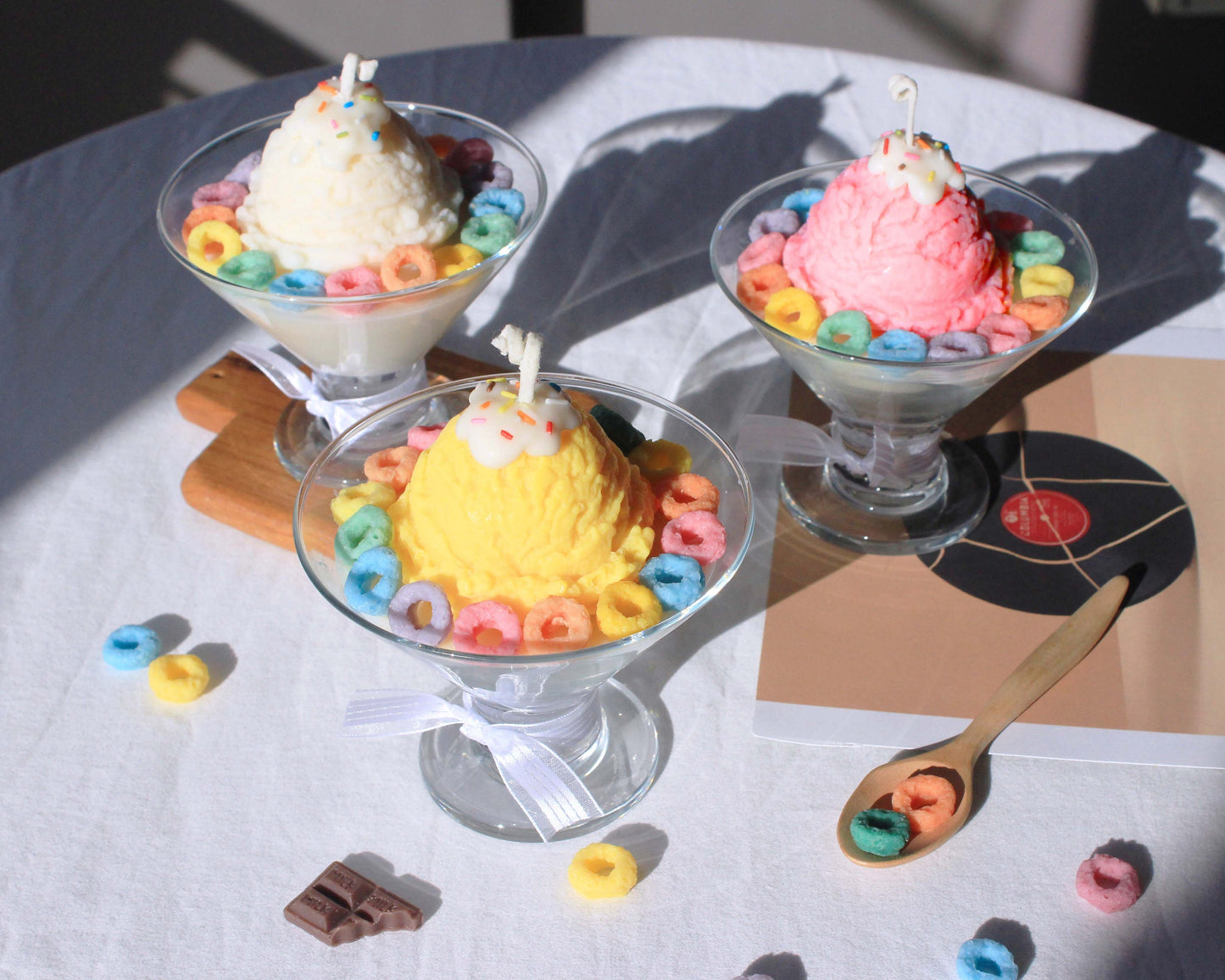 Ice Cream with Cereal Candle