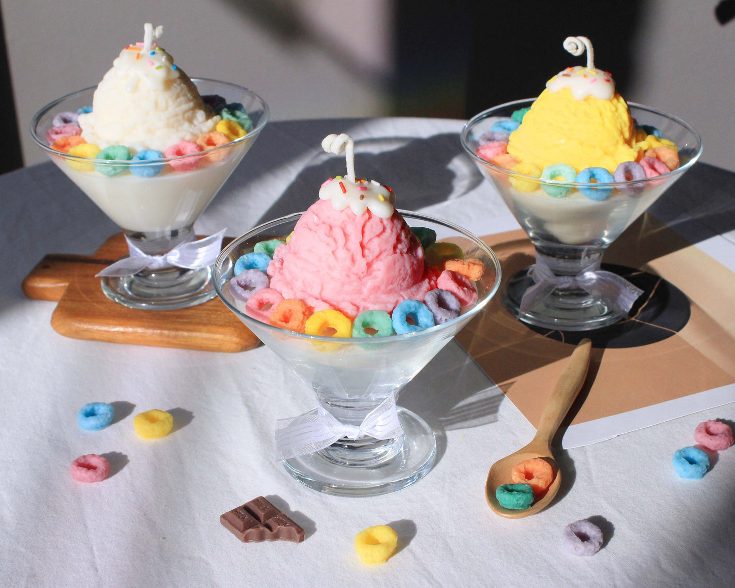 Ice Cream with Cereal Candle