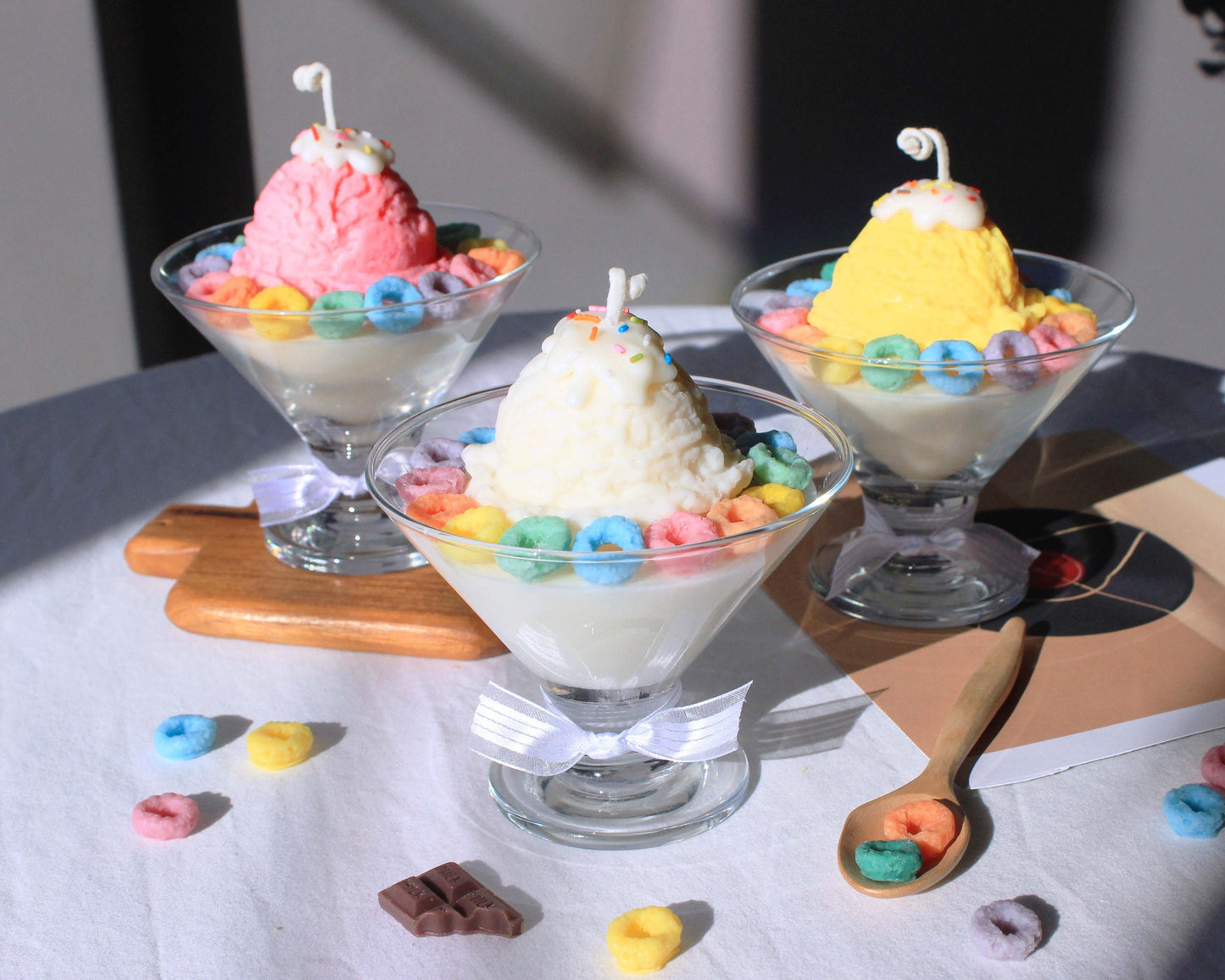 Ice Cream with Cereal Candle