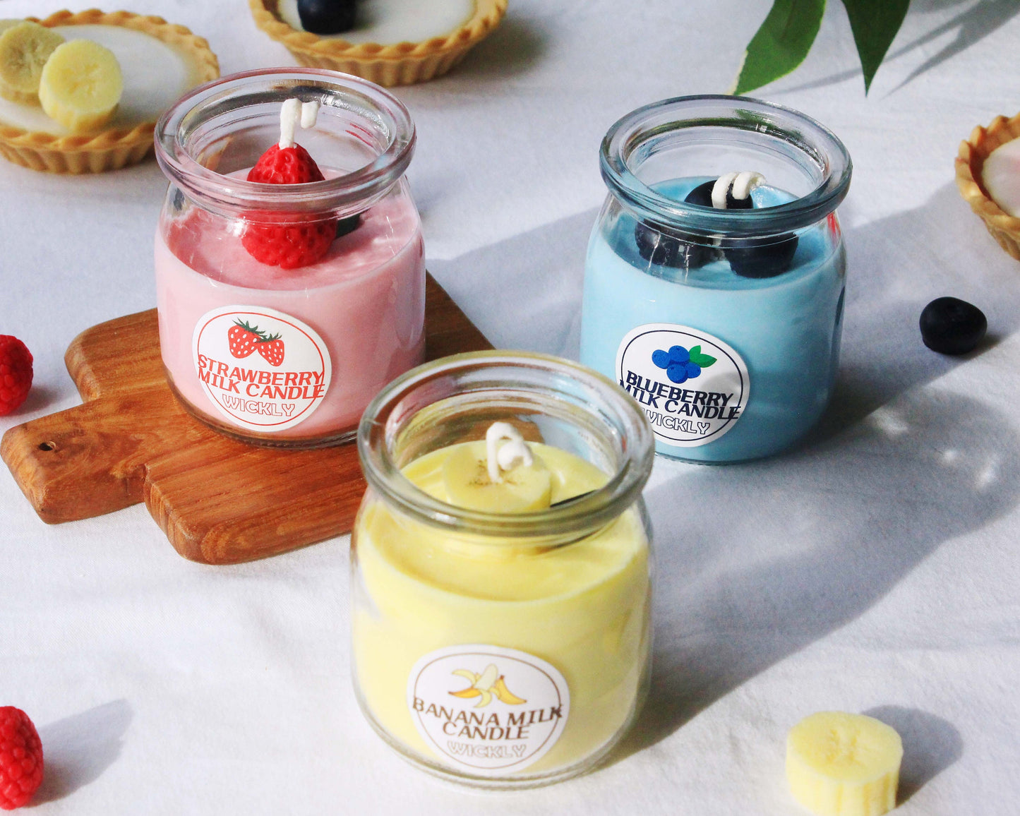 Fruity Milk / Yogurt Candle (Strawberry, Blueberry, Banana)