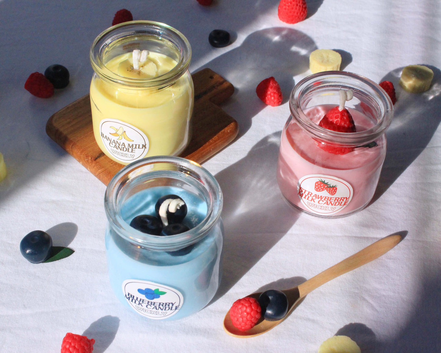 Fruity Milk / Yogurt Candle (Strawberry, Blueberry, Banana)