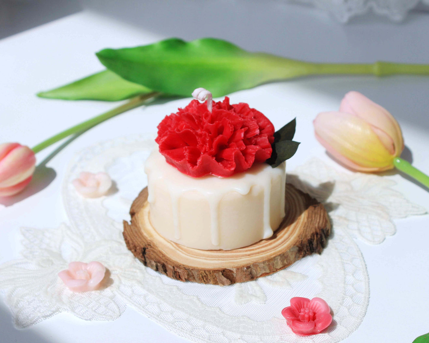 Carnation Flower Candle