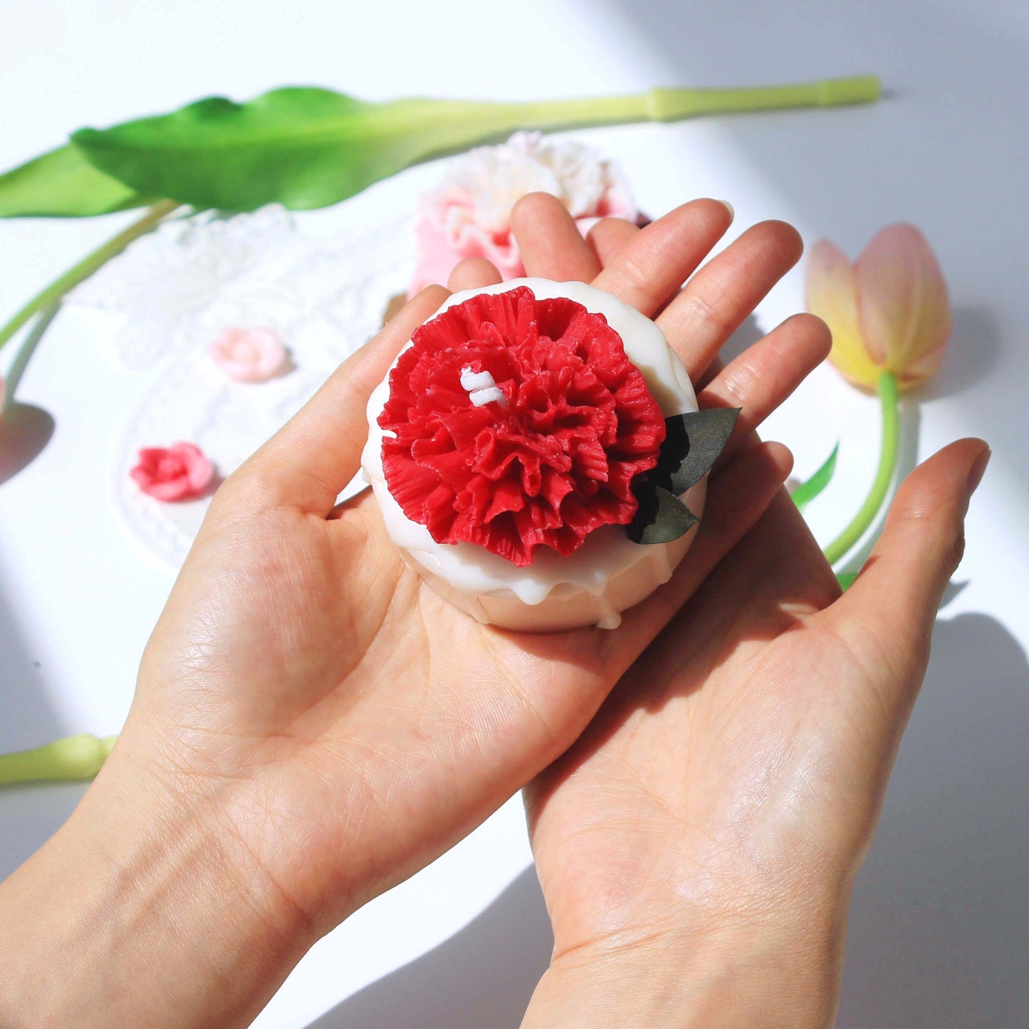 Carnation Flower Candle