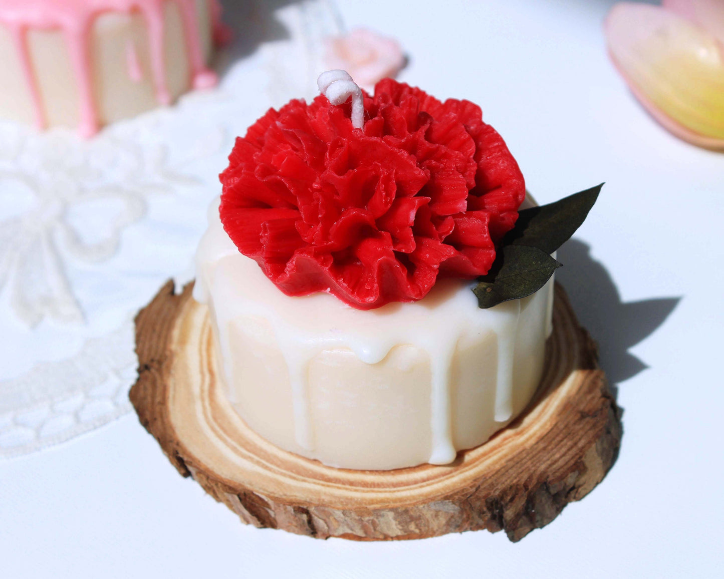 Carnation Flower Candle