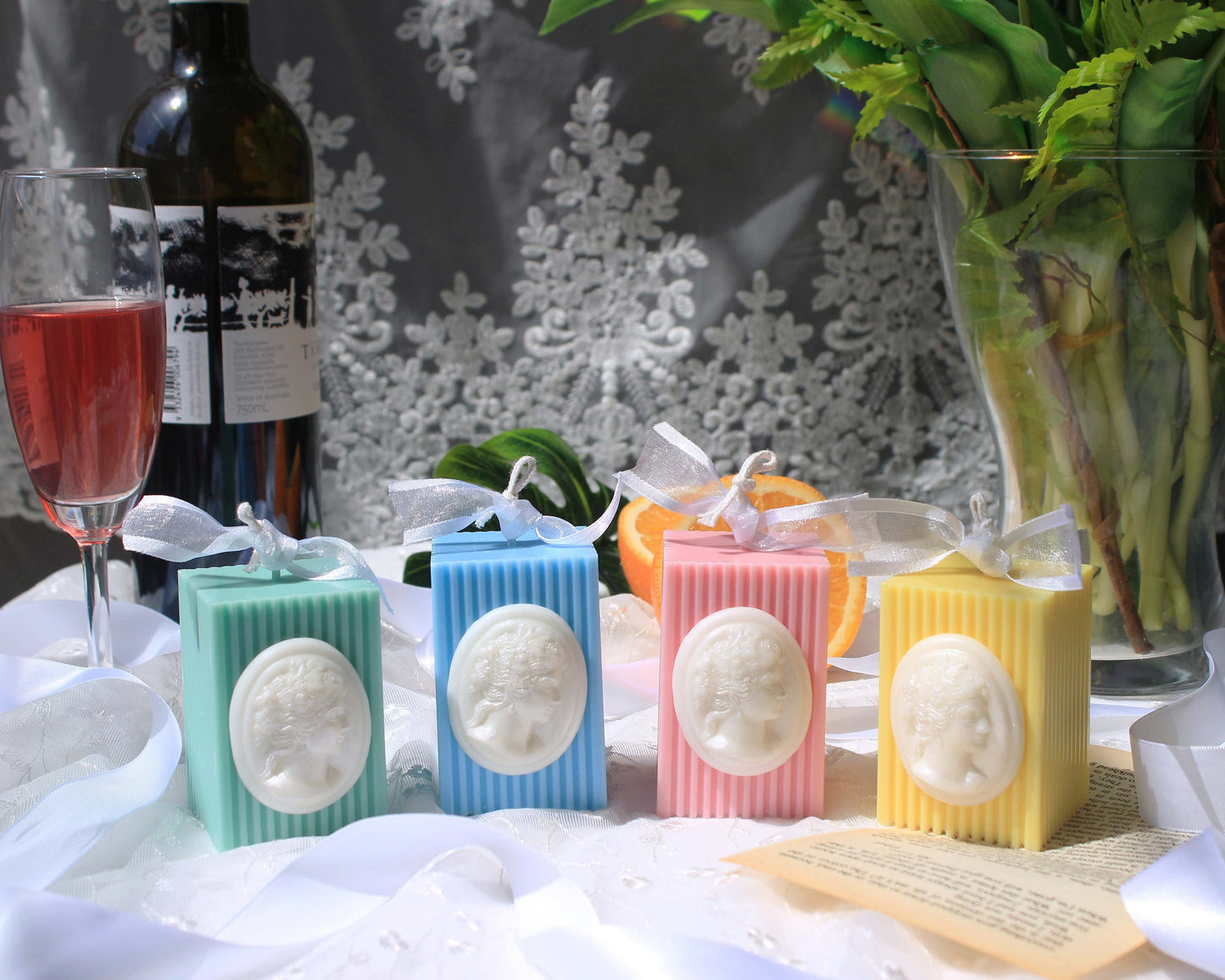 Pastel Cameo Candle