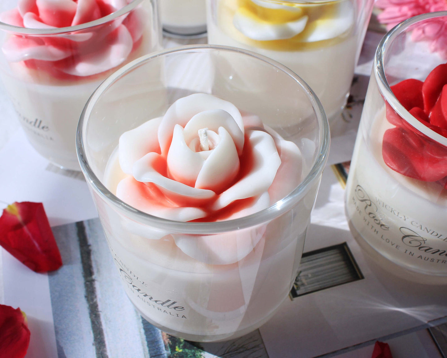 Rose Flower Candle
