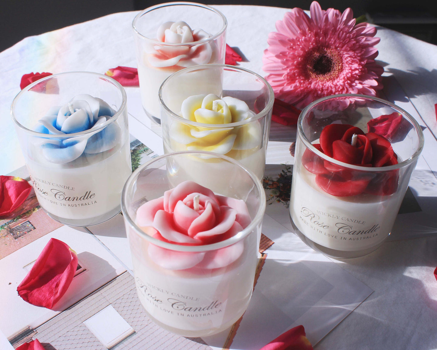 Rose Flower Candle
