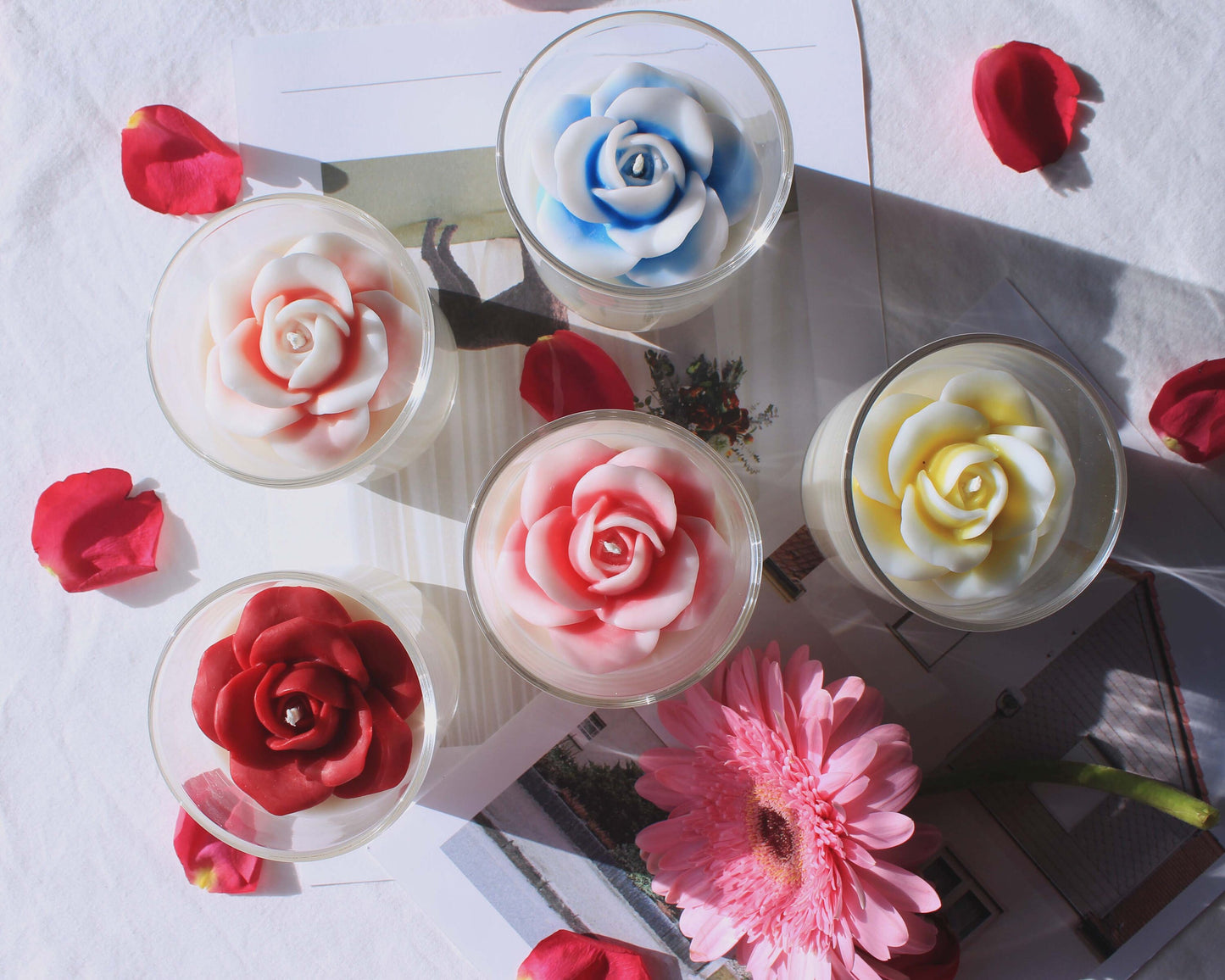 Rose Flower Candle