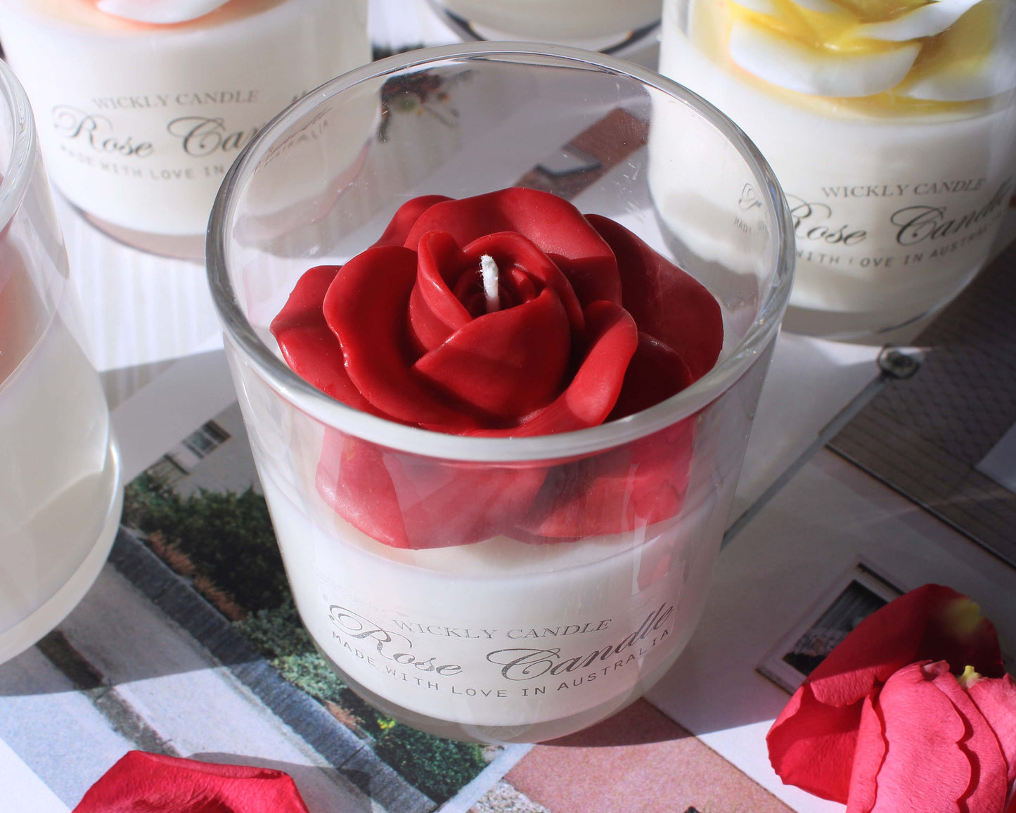 Rose Flower Candle