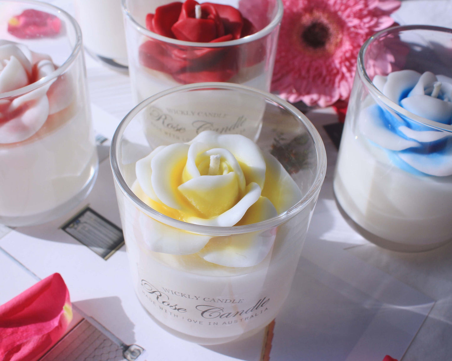 Rose Flower Candle