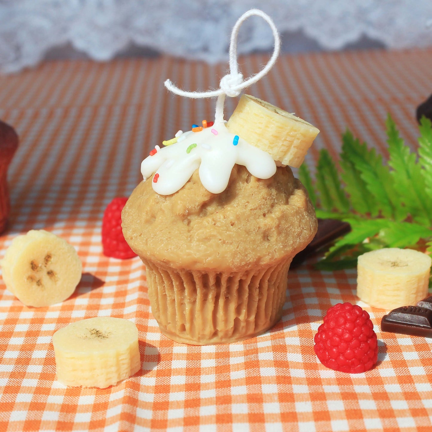 Muffin Candle (Chocolate, Raspberry, Banana)