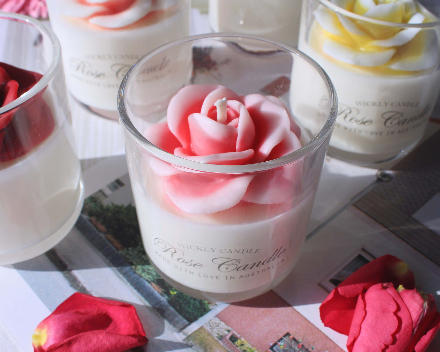 Rose Flower Candle
