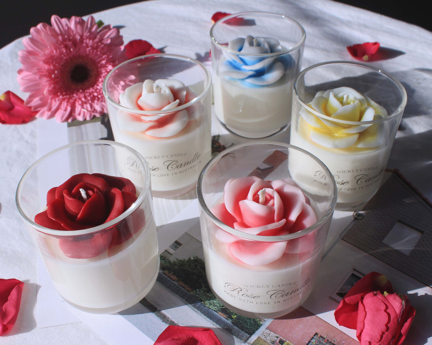 Rose Flower Candle