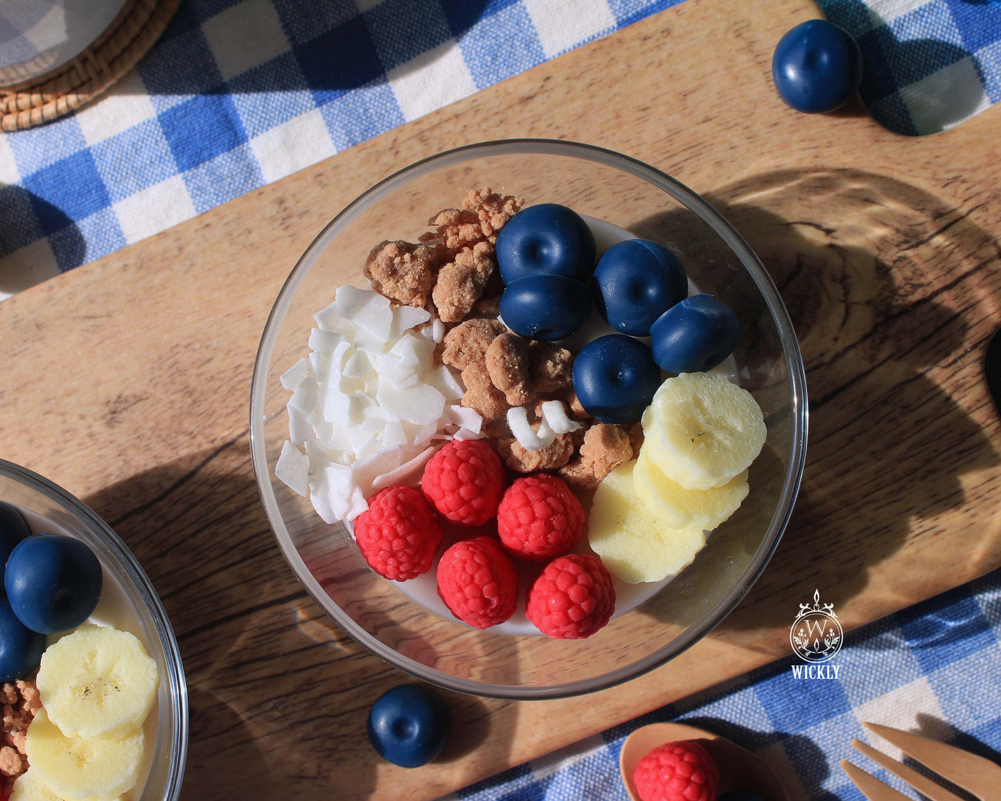 Fruit & Yogurt Bowl Candle (Raspberry, Banana, Blueberry)