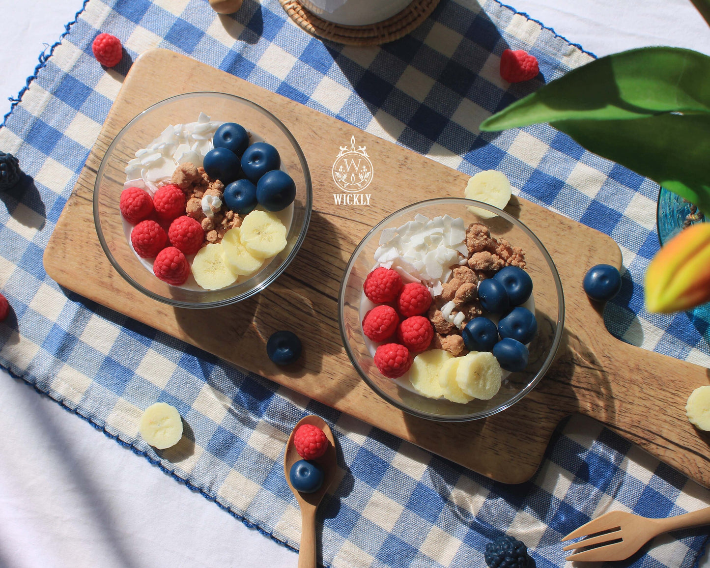 Fruit & Yogurt Bowl Candle (Raspberry, Banana, Blueberry)