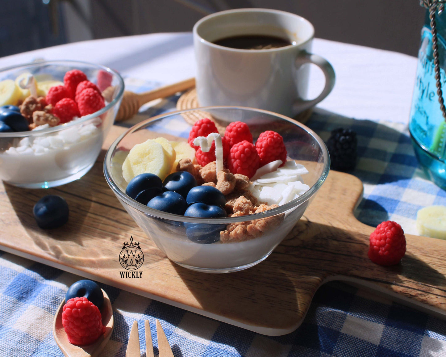 Fruit & Yogurt Bowl Candle (Raspberry, Banana, Blueberry)