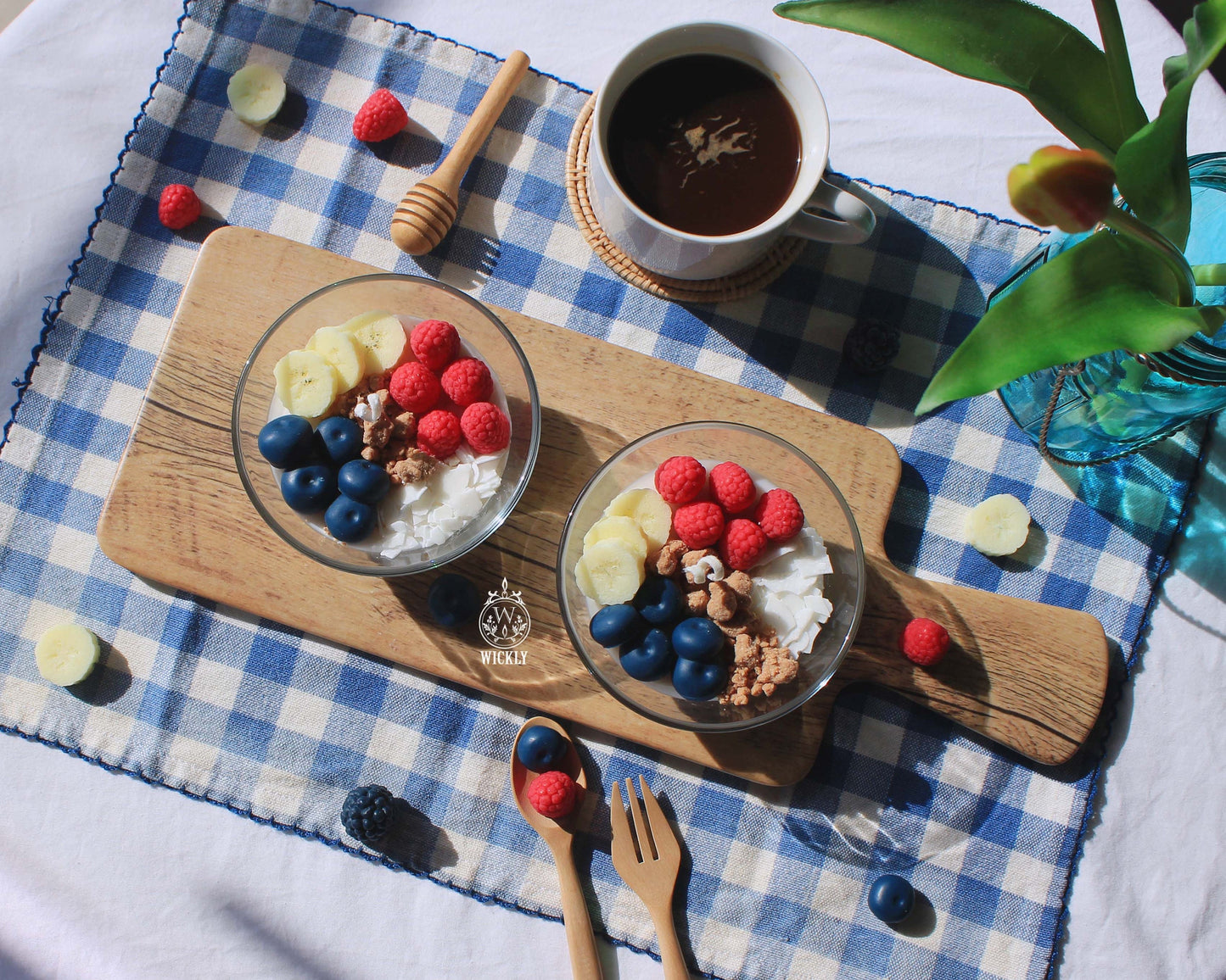 Fruit & Yogurt Bowl Candle (Raspberry, Banana, Blueberry)