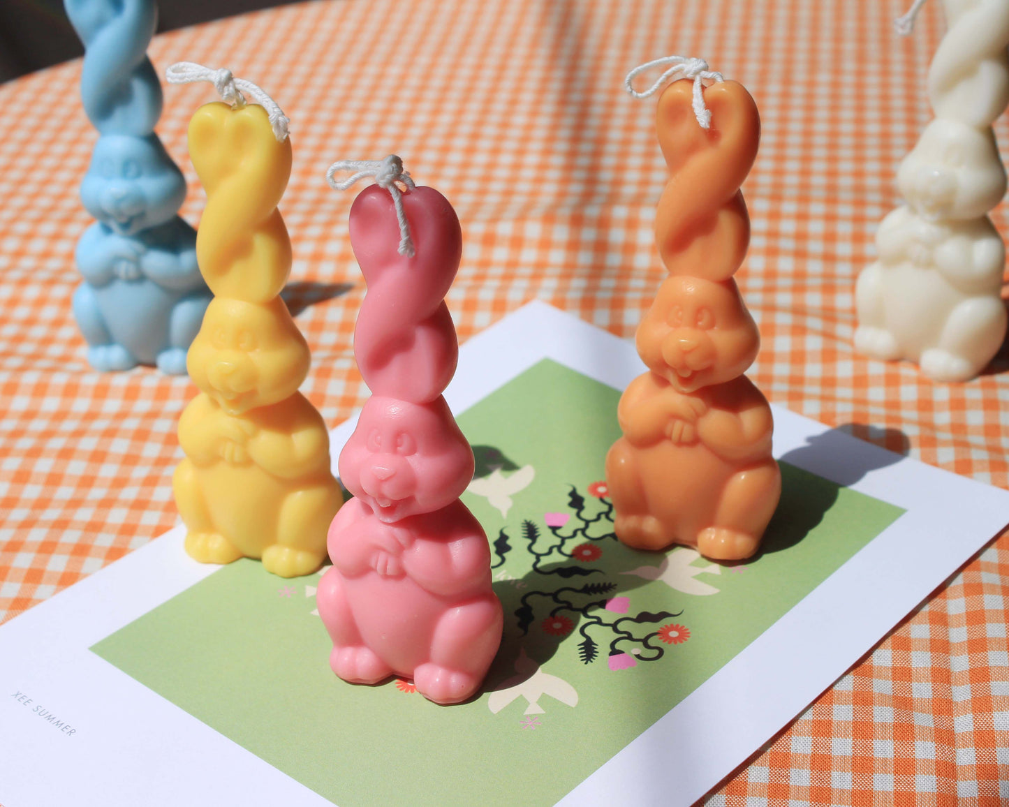 Pastel Bunny Candle
